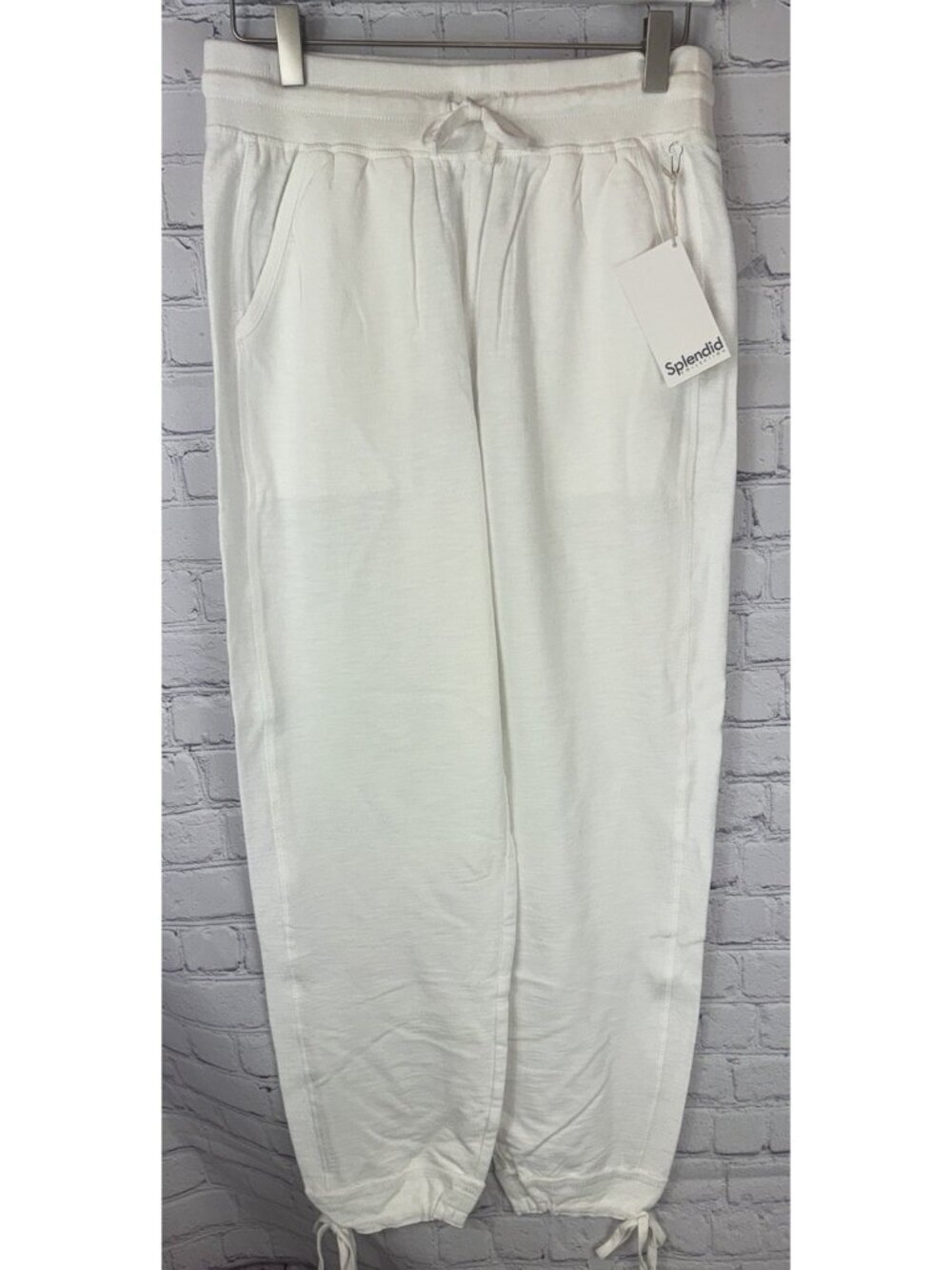 NWT SPLENDID White Fleece Jogger Sweatpants Size Small $138.00